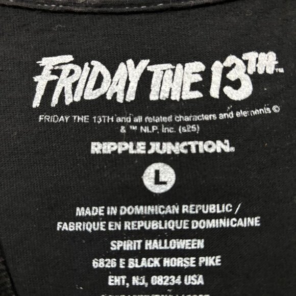 Bloody Disgusting x Friday the 13th Mineral Wash T-Shirt Size Large - Picture 4 of 5